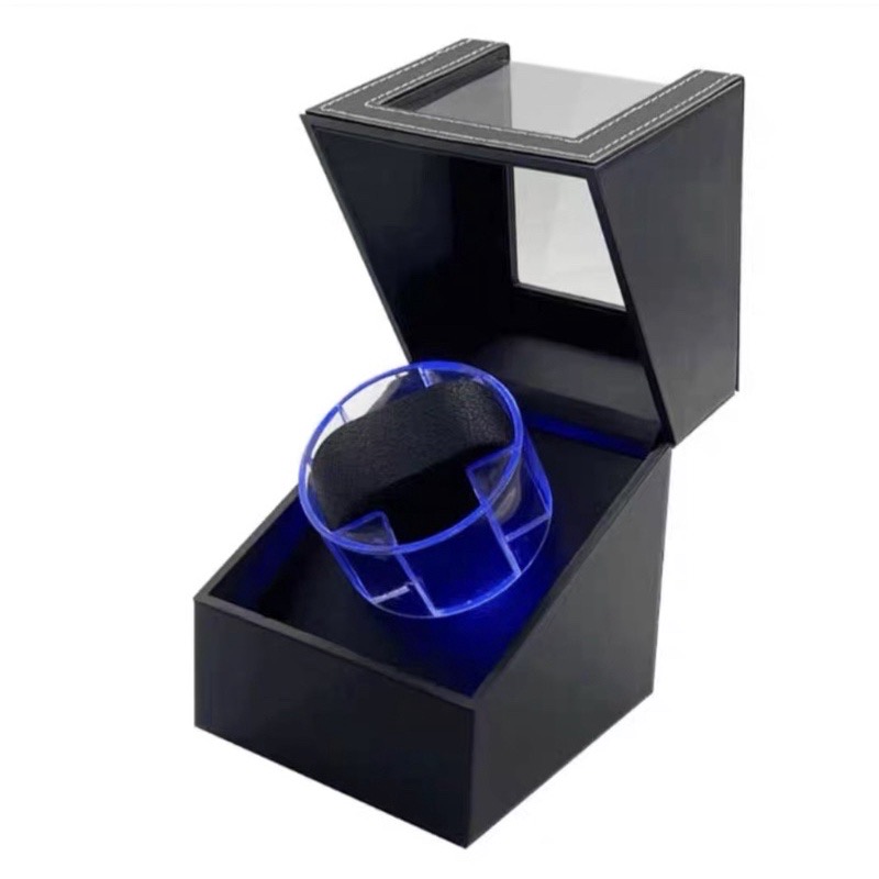 Hộp Xoay Đồng Hồ Cơ Có Đèn Led Tự Động Ngừng Khi Mở Nắp Hộp