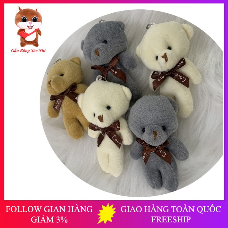 Móc khóa gấu bông treo balo túi xách siêu xinh giá cực rẻ