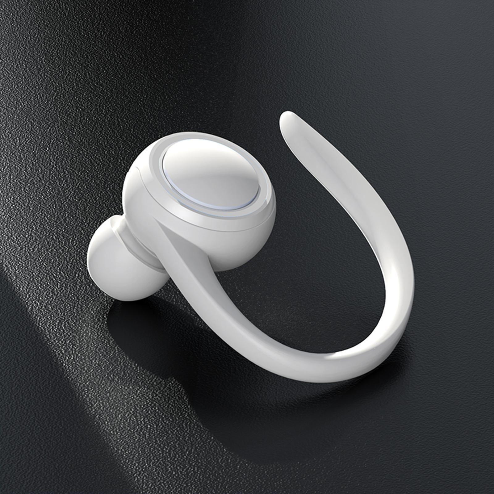 2x Wireless Bluetooth Headset Ear Hook In-Ear Earbuds Running white