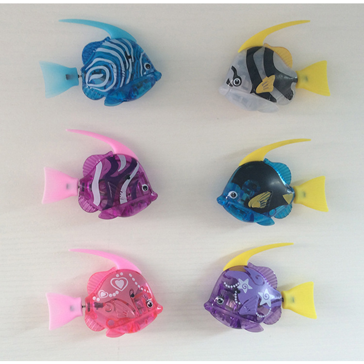 đồ chơi cá bơi điện tử trẻ em, robot cá thú cưng, cá bơi điện cảm ứng dưới nước, màu ngẫu nhiên, có đèn