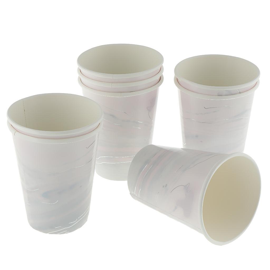 8 Pieces Gilding Colorful Disposable Paper Cups Birthday Party Tableware