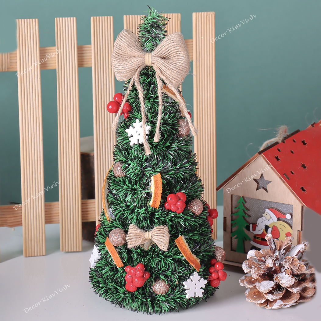 Cây Thông Hình Tháp Lát Cam THAP02 20cm Cây Thông Trang Trí Giáng Sinh Cây Thông Noel