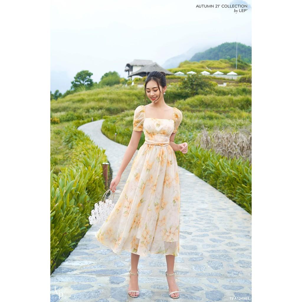 Váy nhún ngực đai eo_1VA1249BE_Lep'