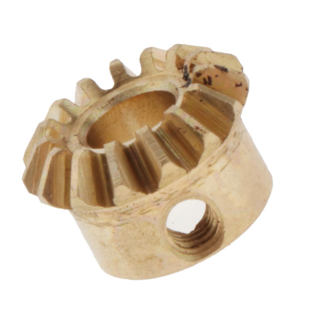 2-6pack 0.8 Modulus Brass Bevel Gear 15 Tooth 3 to 6mm Diameter Hole C