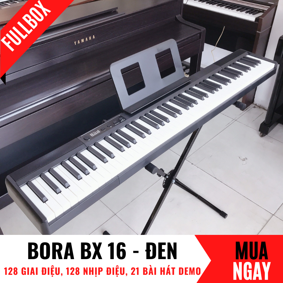 Đàn Piano Bora Bx 16 Tích Hợp 128 Nhịp Điệu + Chân Đàn (Trắng, Đen)