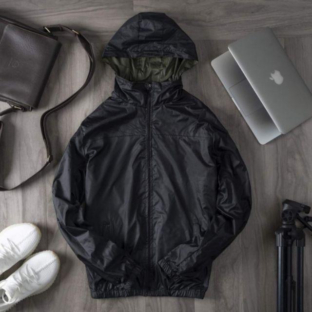 Áo khoác dù 2 lớp trơn có nón có size lớn người trên 80kg TN