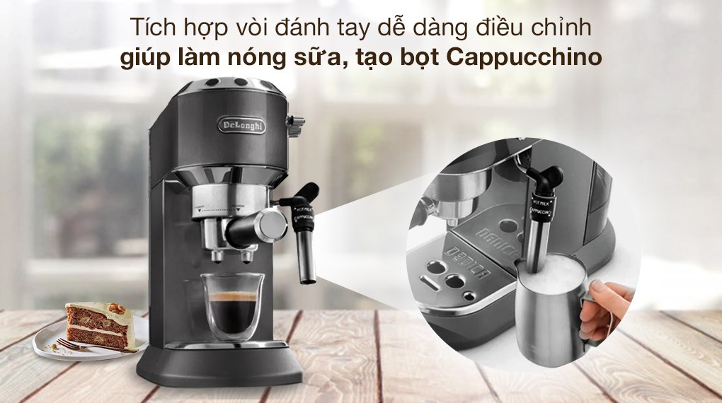 Máy pha cafe Delonghi EC785.GY - Hàng Chính Hãng