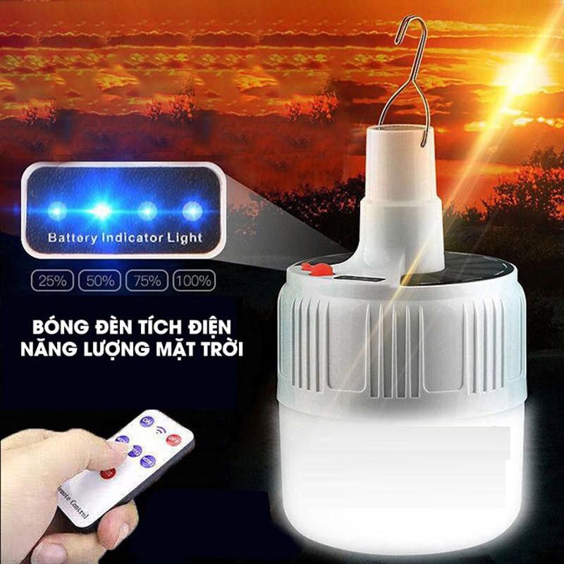 Đèn tích điện 100W 24 Led Sạc tích điện thông minh, Đèn sạc năng lượng mặt trời GD406-Dentichdien