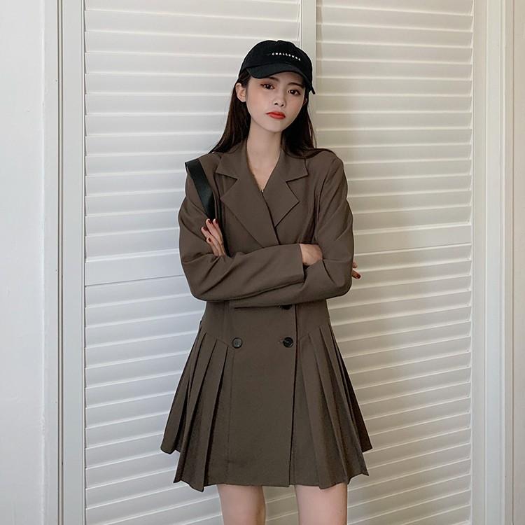 Váy vest đuôi xếp ly