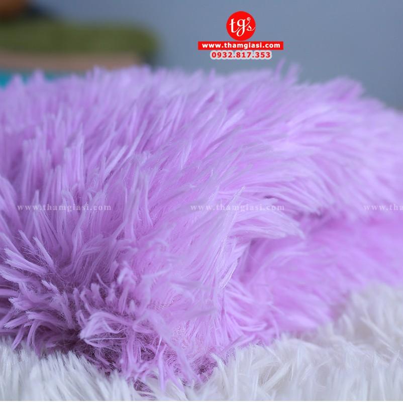 Thảm Lông Xù Màu Tím | 160x200cm | Thảm Trang Trí Phòng Khách - Phòng Ngủ - Thảm Trải Sofa - Thảm Dành Cho Bé