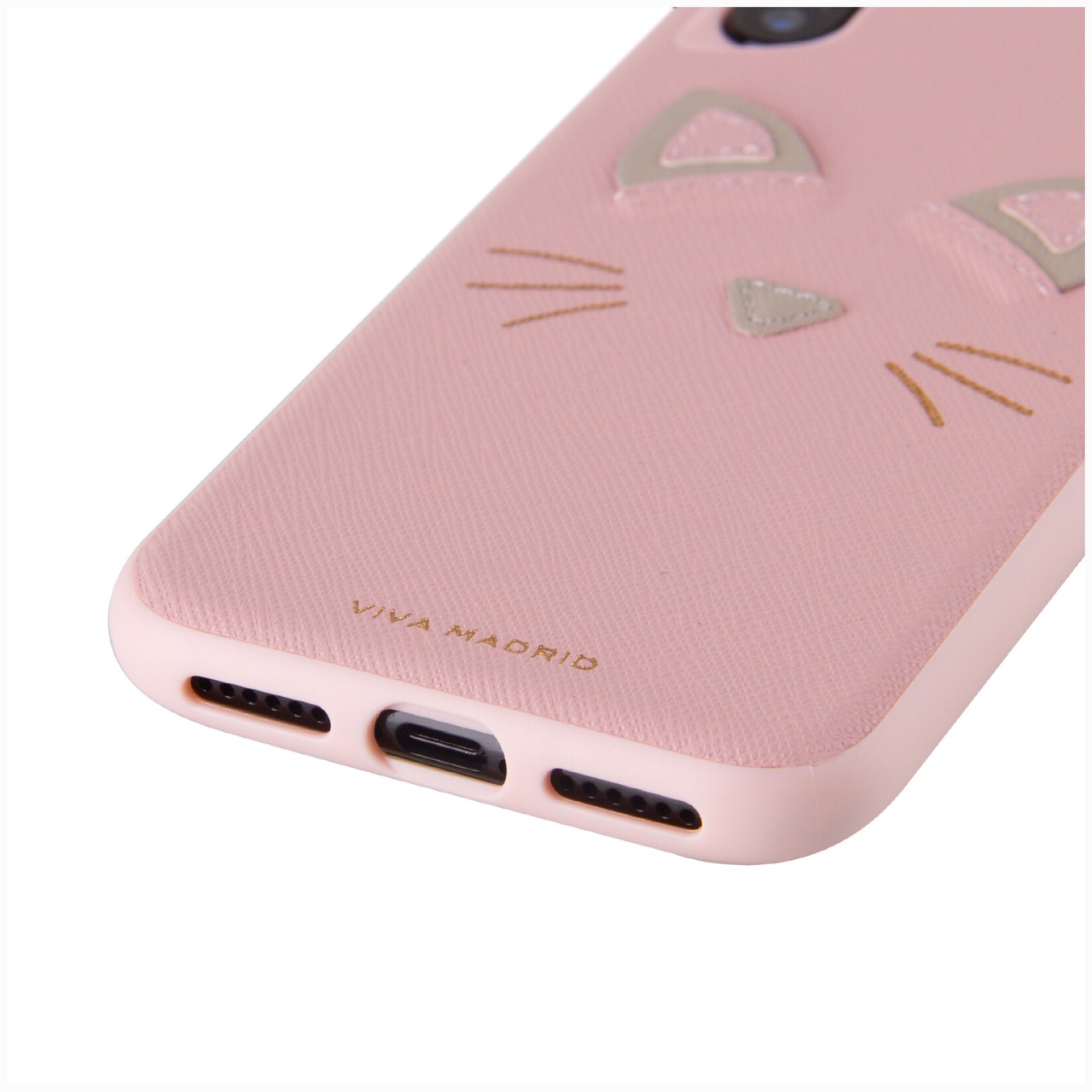 Ốp lưng iPhone X hiệu VIVA Mascota Puss - Hồng - Hàng nhập khẩu