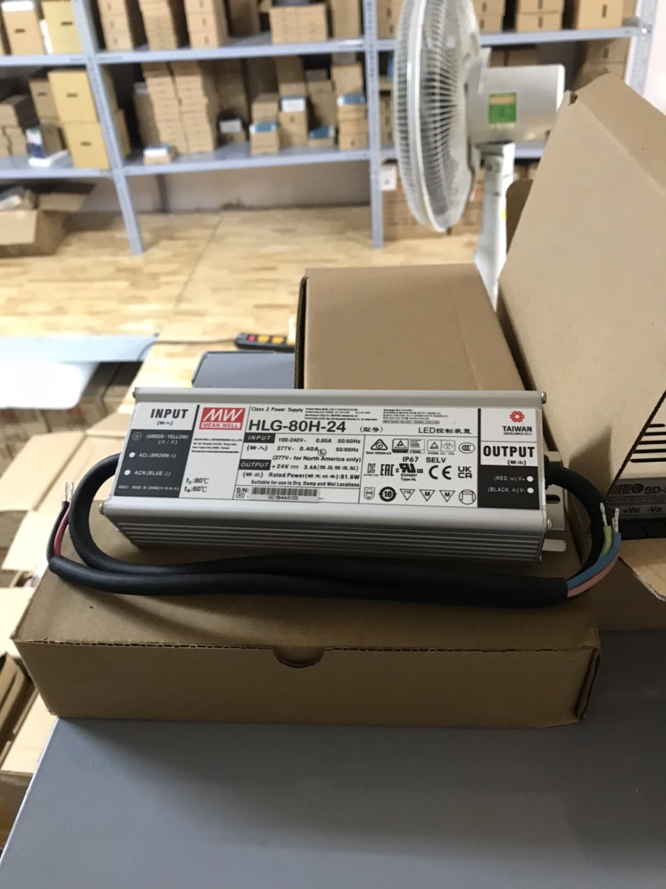 Nguồn LED Driver HLG-80H-24 Meanwell , Hàng chính hãng