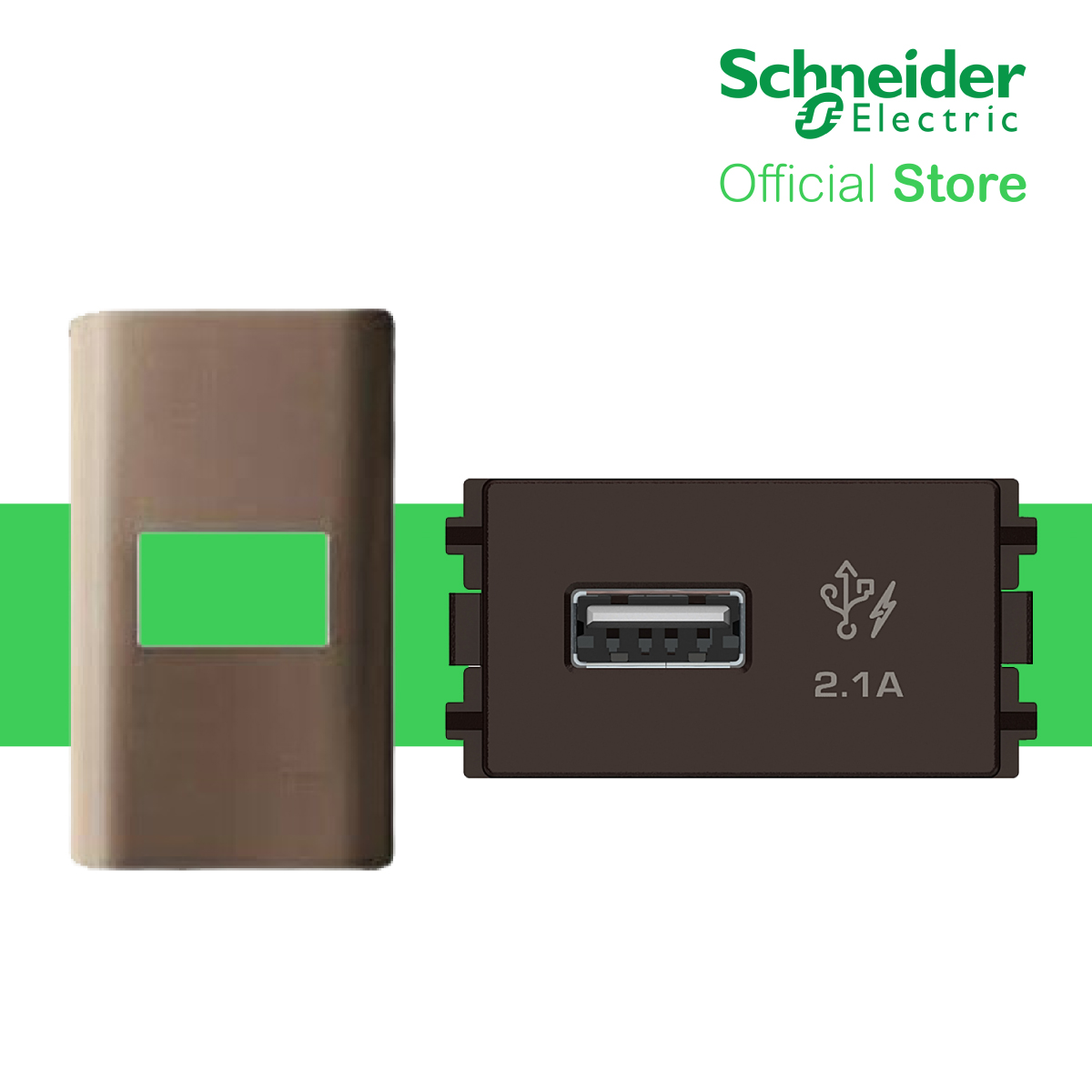 Combo Ổ sạc USB đơn - Schneider Electric - CBOZENA31