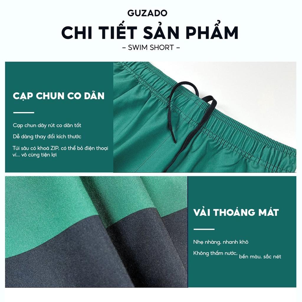 Quần short nam Guzado thể thao(8 màu),đi biển đi bơi trẻ trung năng động GMSR04