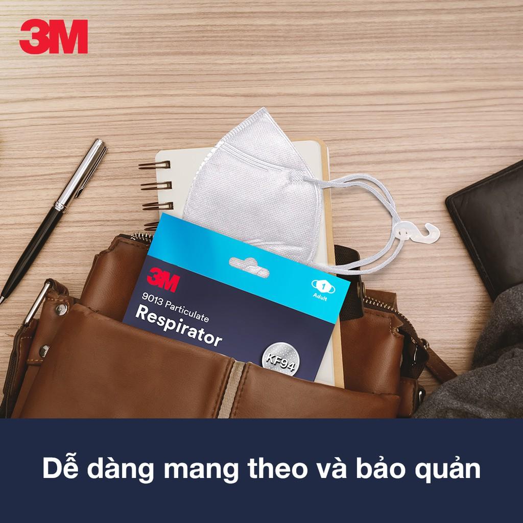 Combo 10 cái Khẩu Trang 3M 9013 đạt chuẩn KF94, Ngăn ngừa bụi mịn PM2.5 Trắng - Đen