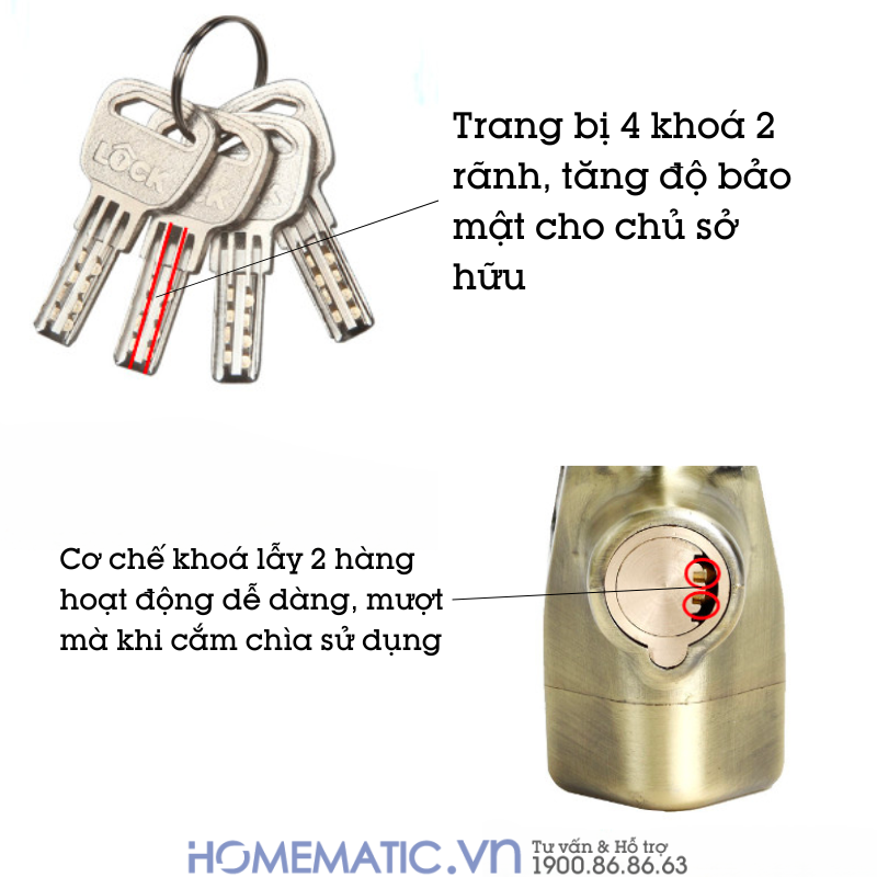 Ổ Khoá Hú Chống Trộm Nhà Chống Cắt Báo Động Chống Nước DF8325