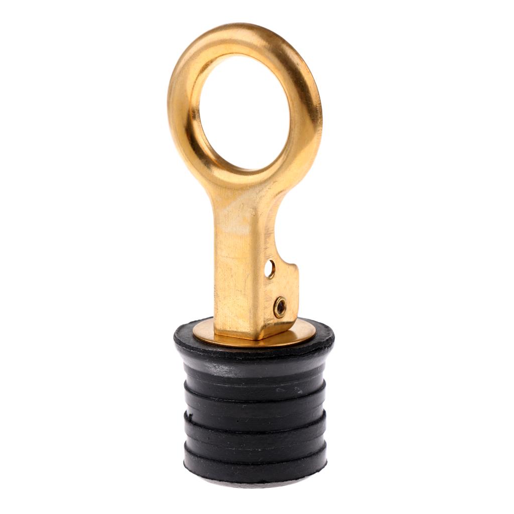 30mm Rubber Brass Snap Flip Drain Plug for Marine Boat Hull Livewell