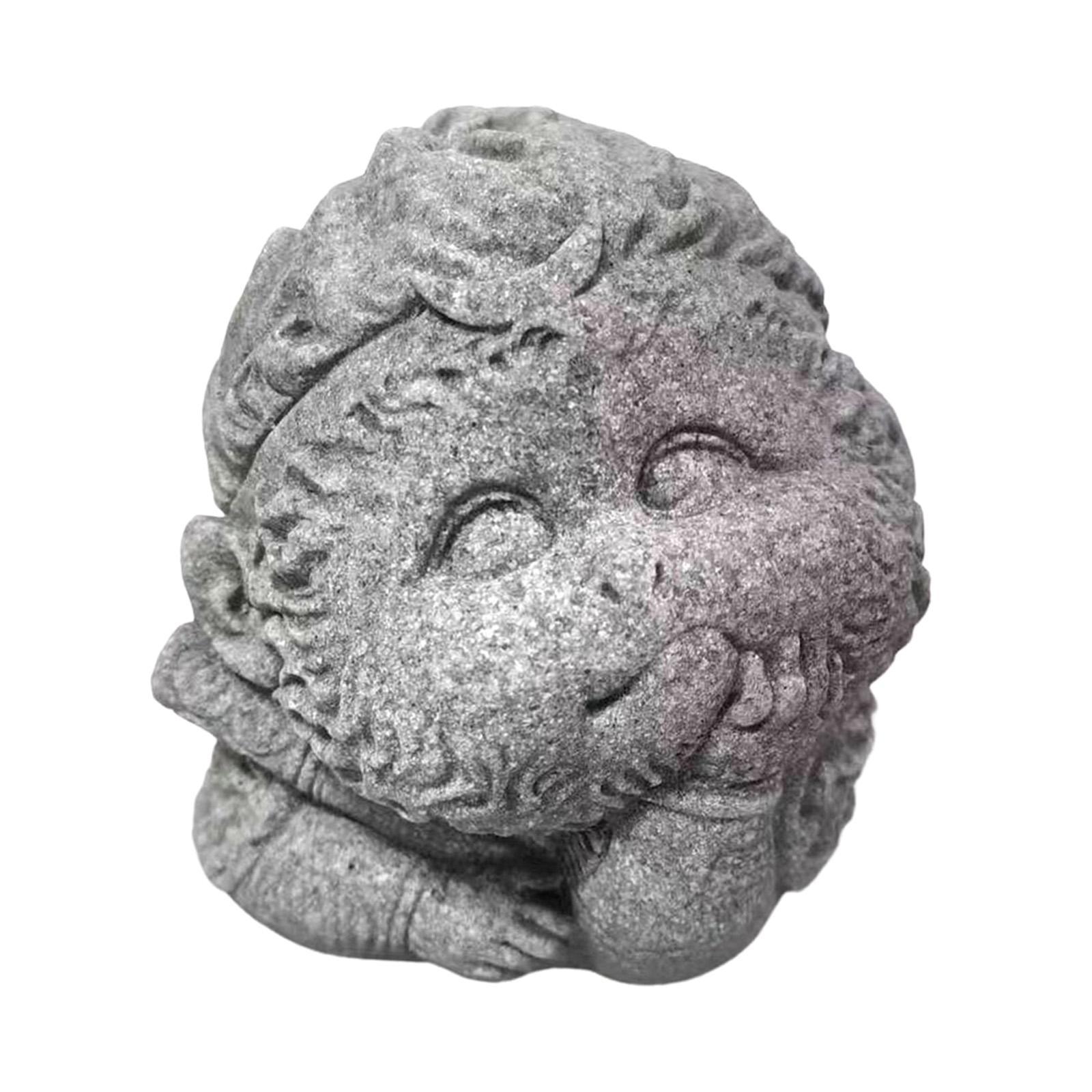 Buddha Monk Statue Antique Buddha Sculpture for Tabletop Home Indoor Outdoor