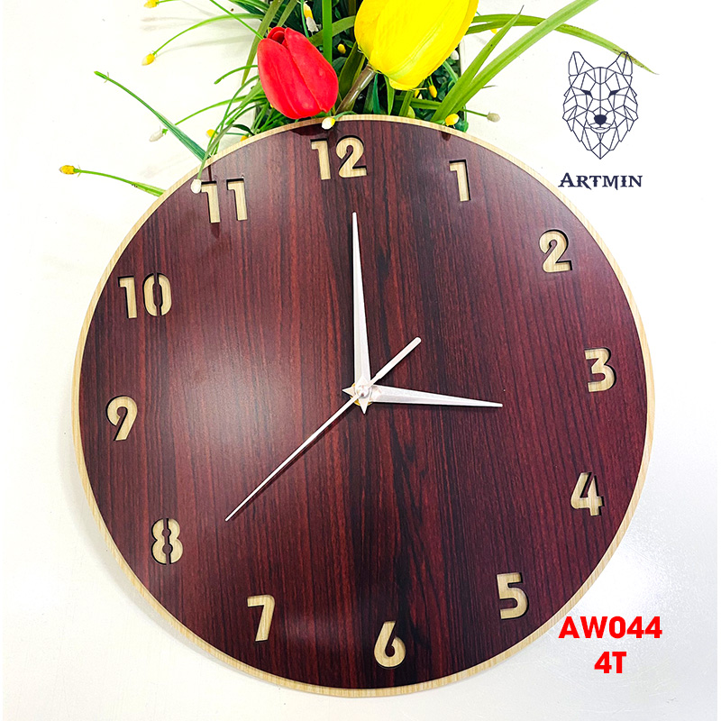 AW044 - Đồng Hồ Gỗ Decor Cực Xinh – Đồng Hồ Treo Tường Trang Trí Năm 2023