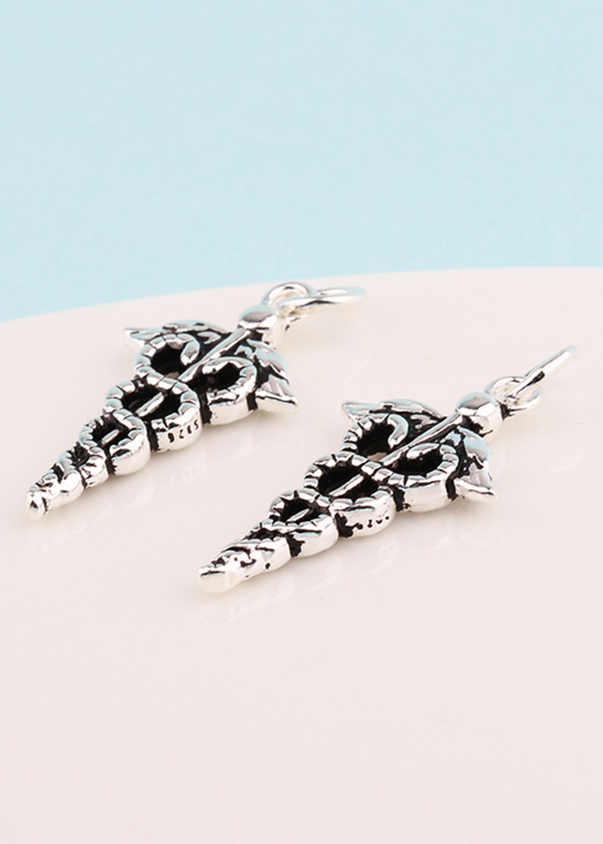 Combo 2 cái charm bạc cánh thiên thần treo - Ngọc Quý Gemstones