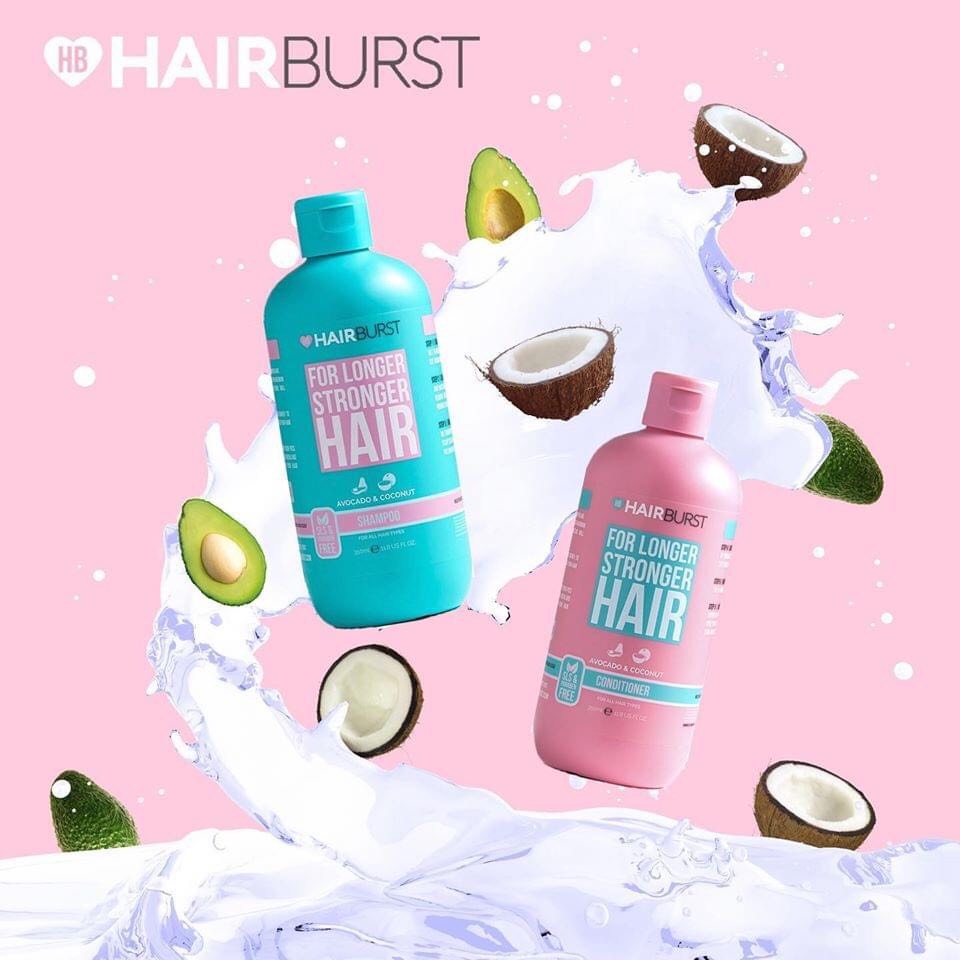 Set Hairburst Gội Xả + Xịt Dưỡng Tóc Volume and Growth Elixir Tạo Độ Phồng Và Kích Thích Mọc Tóc (350mlx2 + 125ml)