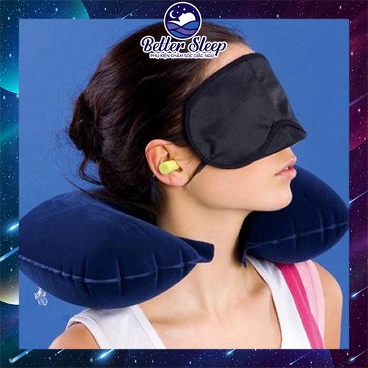 Combo bịt mắt ngủ, gối hơi, nhét tai chống ồn Du Lịch #13