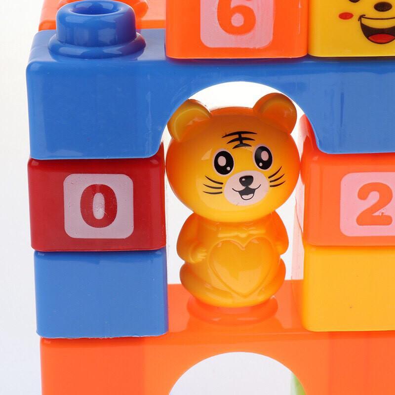Bộ Xếp Hình 27 Chi Tiết Bằng Nhựa Giúp Bé Học Toán, Màu Sắc Kèm Tư Duy Xếp Hình