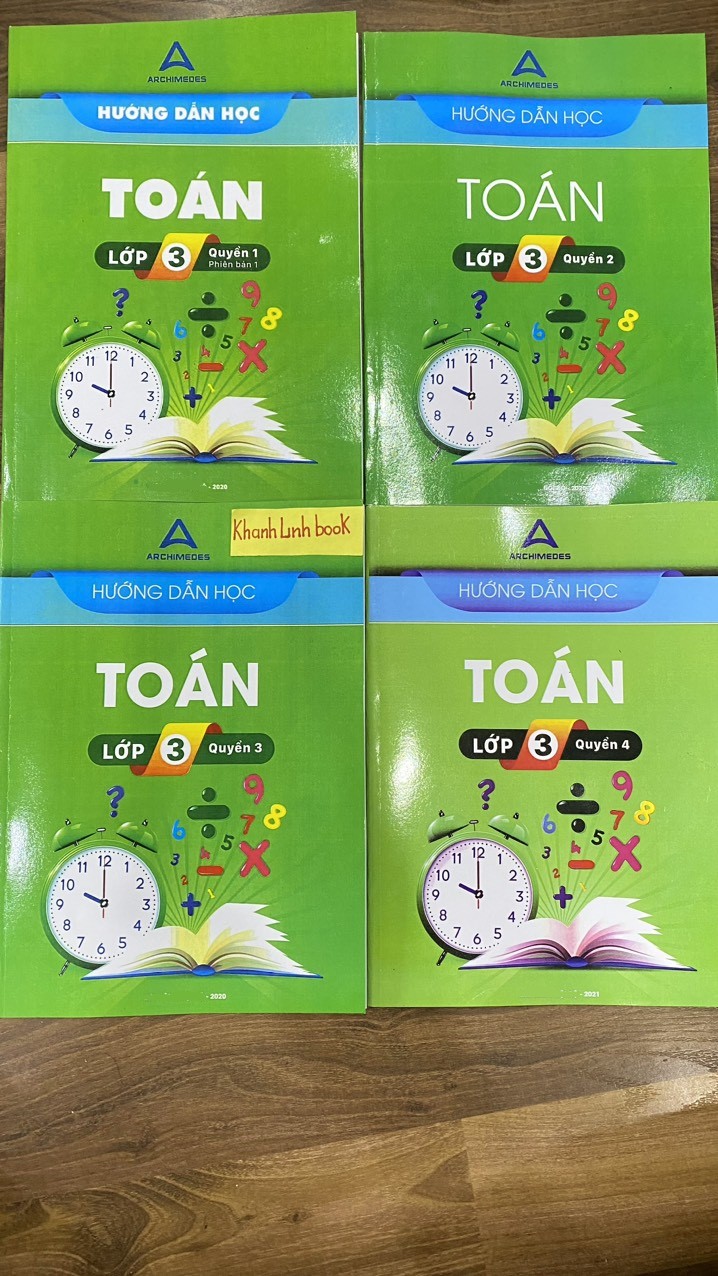 Sách - Combo 4 cuốn Hướng dẫn học toán lớp 3 ( 2023 )
