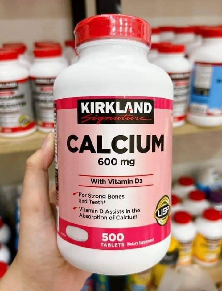 Canxi cho người lớn Mỹ Kirkland Signature Calcium 600mg with Vitamin D3 phát triển hệ thống xương, phòng chống loãng xương - OZ Slim Store