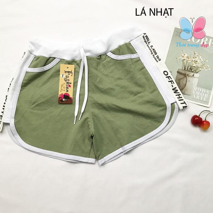Quần đùi nữ từ 45-53kg - quần sọt short nữ thun da cá lưng trắng, cho bạn gái năng động