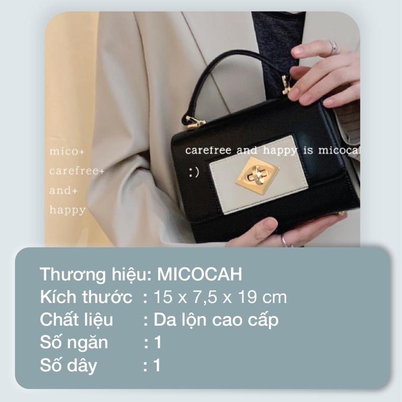Túi xách nữ đeo chéo chính hãng MICOCAH dáng công sở thời trang da cao cấp cực đẹp MC118 - Micocah