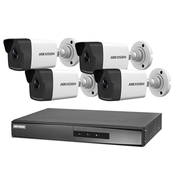 Bộ Kit camera IP HIKVISION NK42E0H-L trọn bộ bao gồm 4 Camera + 1 Đầu ghi hình NVR (Hàng chính hãng)