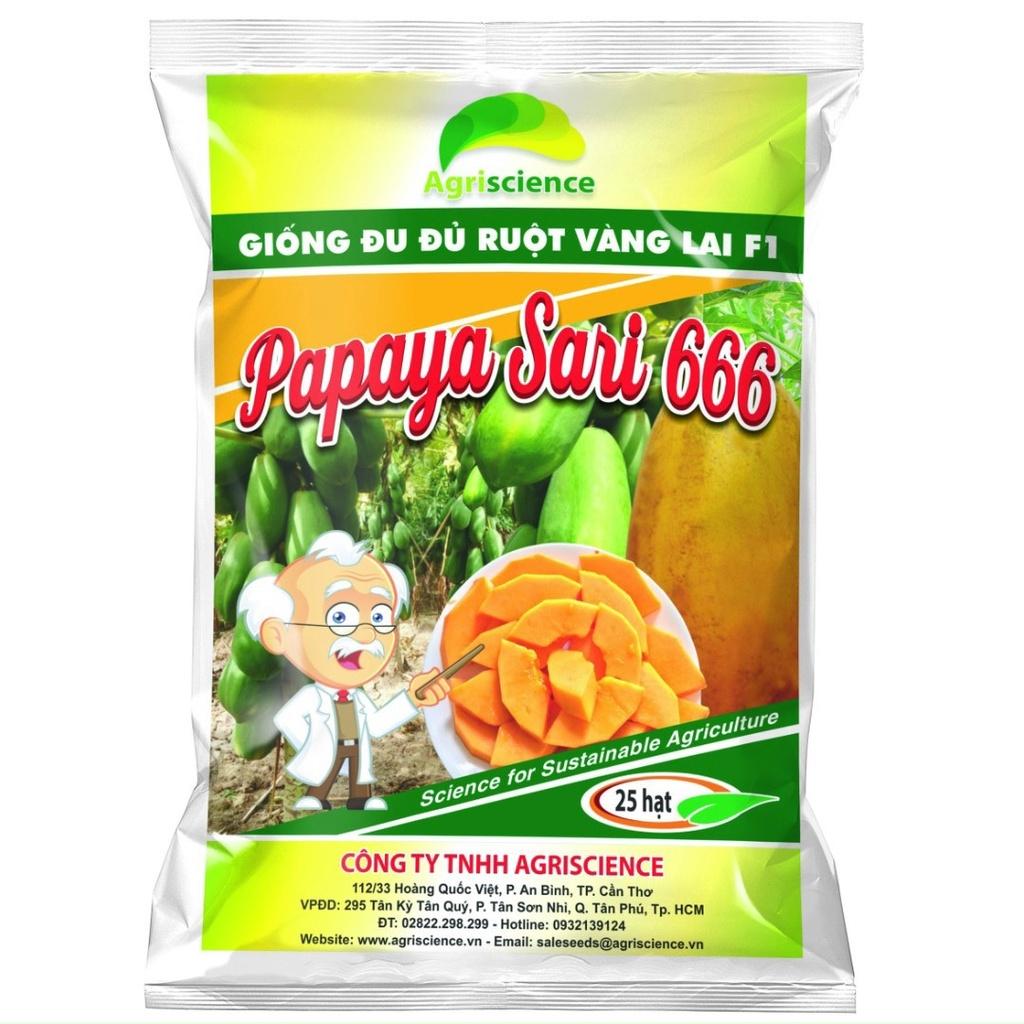 Hạt Giống đu đủ ruột vàng lai F1 - Papaya Sari 666