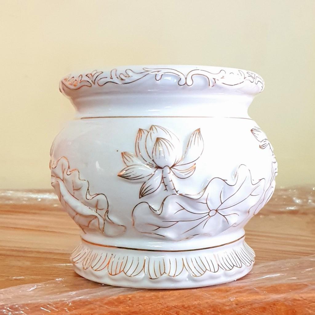 Bát nhang bạch ngọc cao cấp cao 10 cm số 2