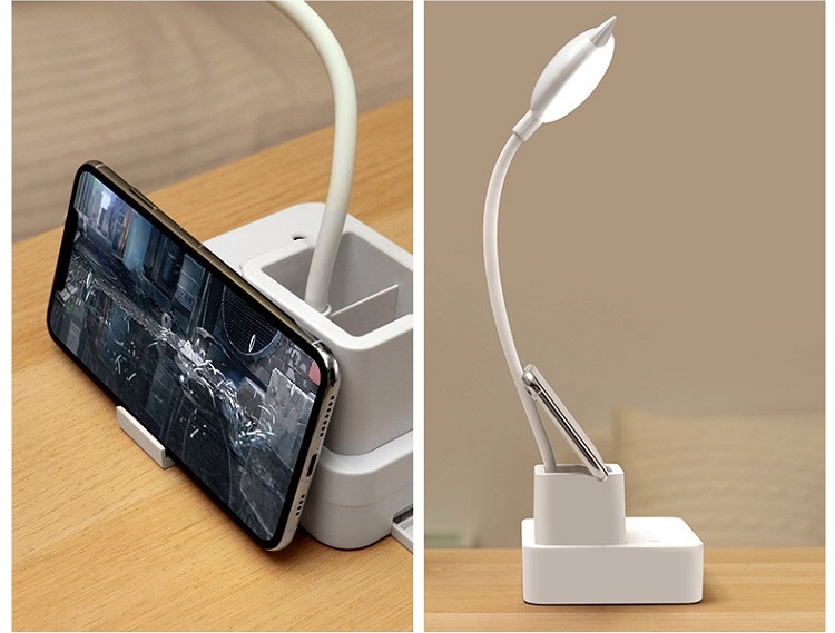 Ổ cắm điện đa năng kiêm hộp đựng bút và đèn bàn có điều khiển từ xa T3