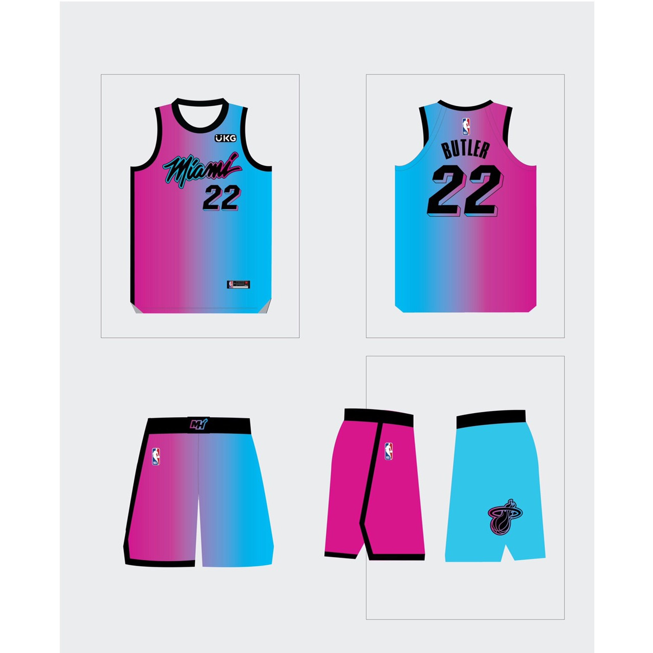 Bộ quần áo bóng rổ NBA Miami Heat City Edition ViceVersa 2021