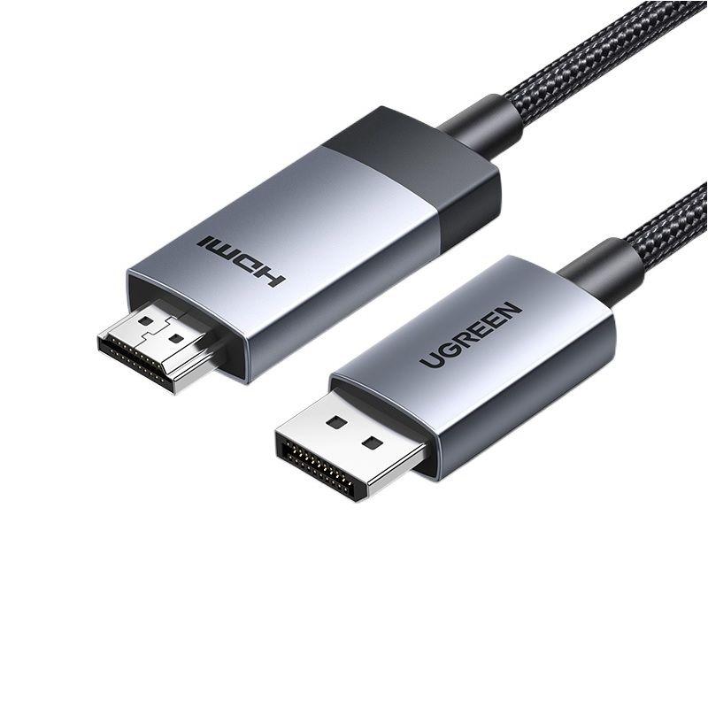Ugreen UG15774DP119TK 2M 4K60Hz 2K144Hz 1080P240Hz Cáp chuyển Displayport sang HDMI dây bọc dù - HÀNG CHÍNH HÃNG