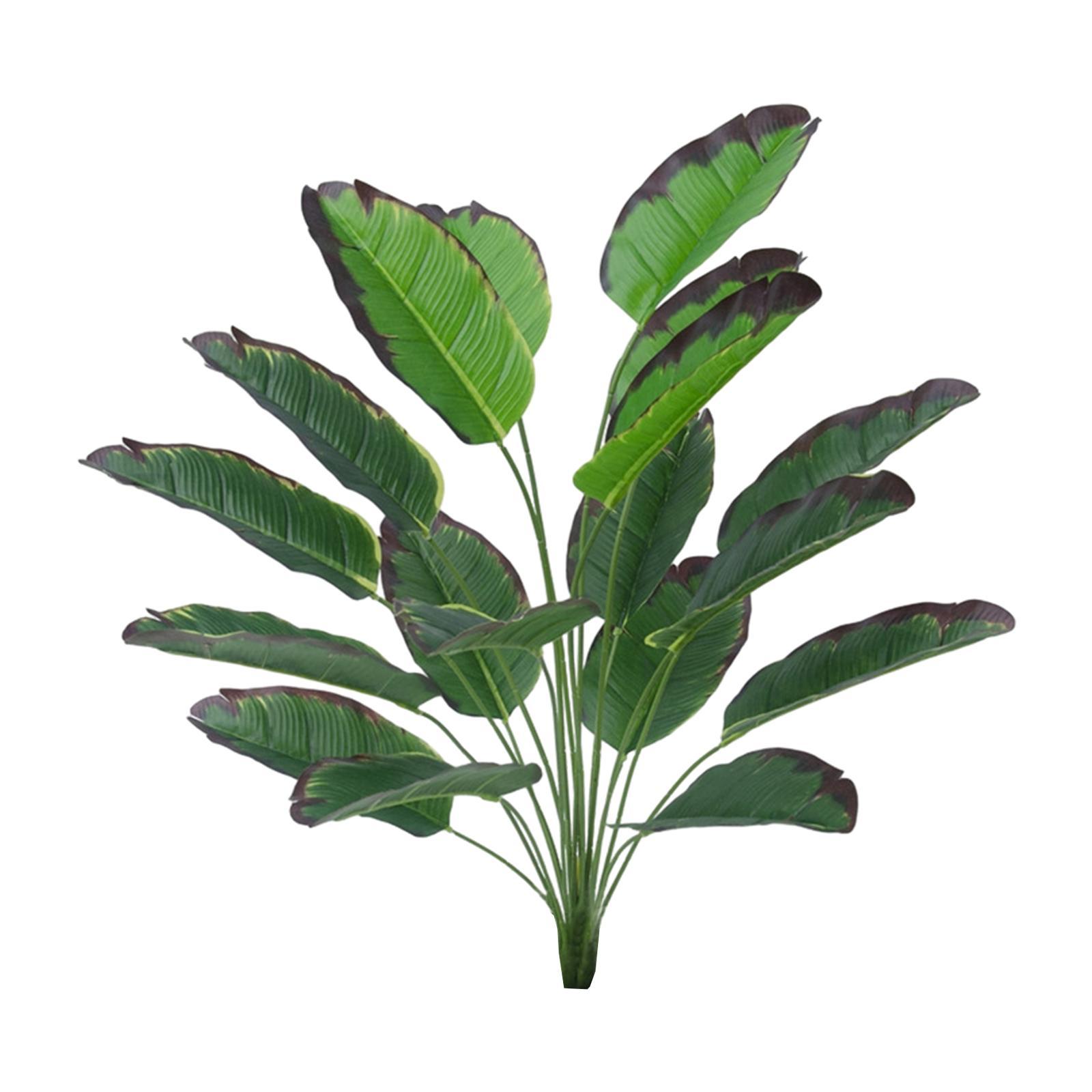 Faux Plants Fake Banana Tree Leaves Decor Welcoming Pot Plants Simulated Green Plants Artificial Potted for Bedroom Fireplace