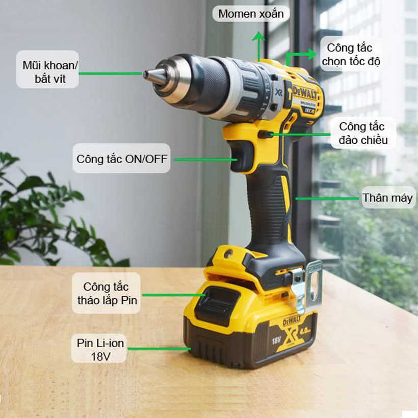 Máy khoan pin 18V Dewalt DCD796M2