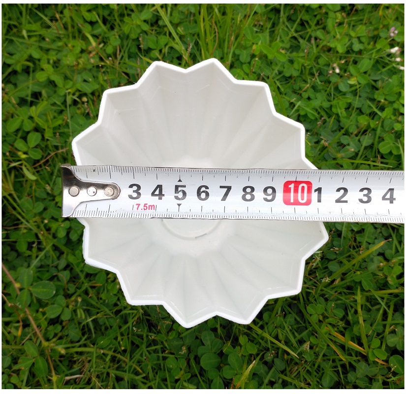 1 Chậu nhựa mini để bàn hình múi khế, KT:12x10 , chậu trồng xương rồng, sen đá, cây cảnh mini để bàn - Màu Trắng