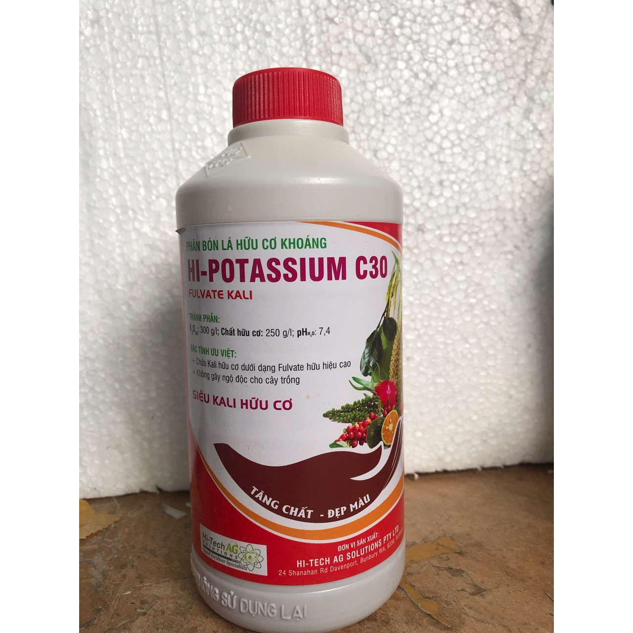 Phân Bón Lá Hữu Cơ Khoáng HI - POTASSIUM C30 Siêu Kali Hữu Cơ, Tăng Chất, Đẹp Màu