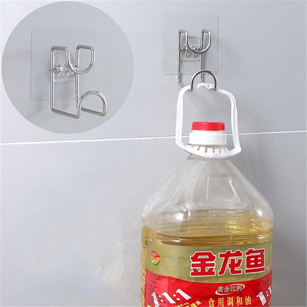 BỘ 2 MÓC TREO THAU CHẬU DÁN TƯỜNG - GIÁ MÓC NHÀ BẾP ĐA NĂNG BÁM SIÊU DÍNH