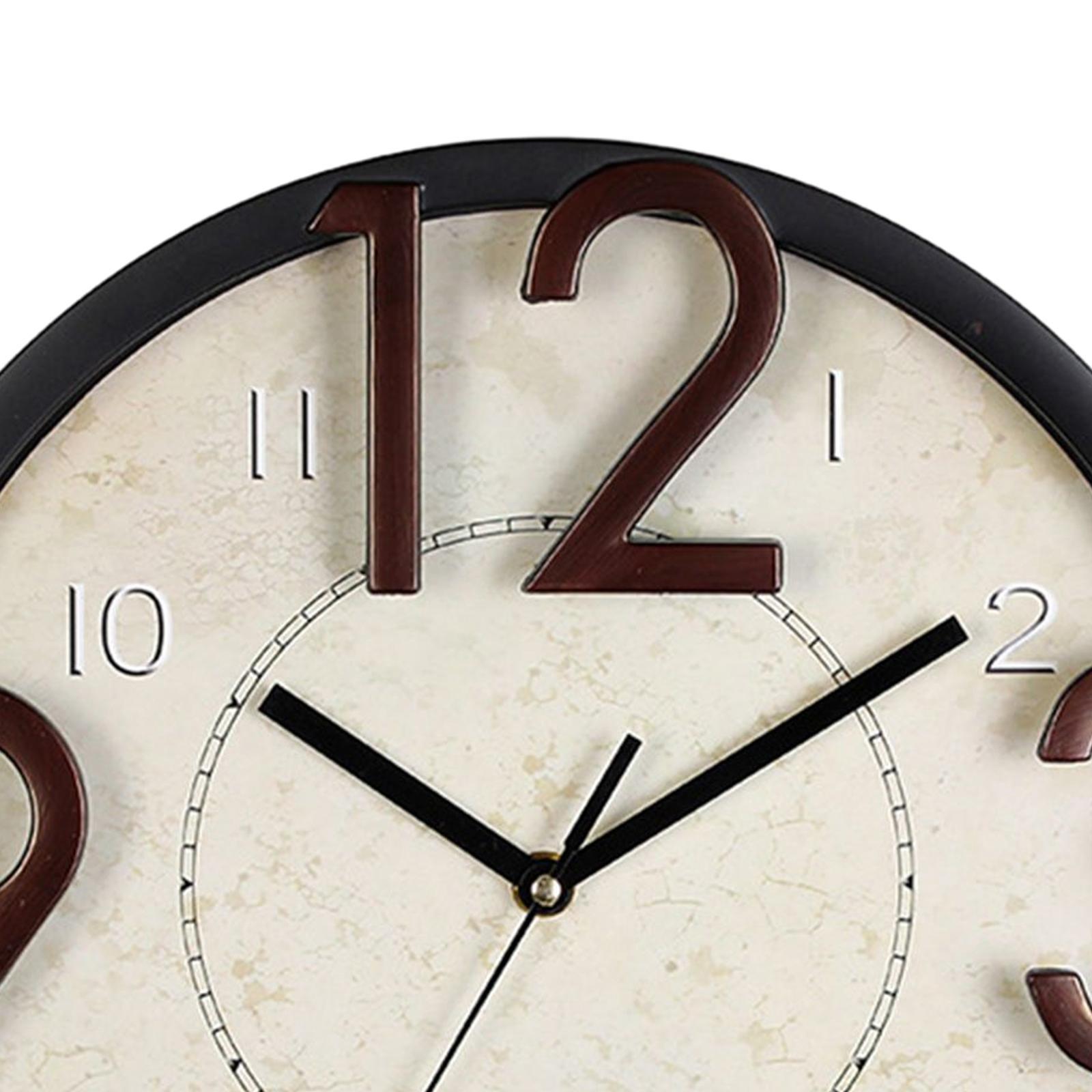 Modern 12 inch Wall Clock Battery Operated for Bedroom School Living Room