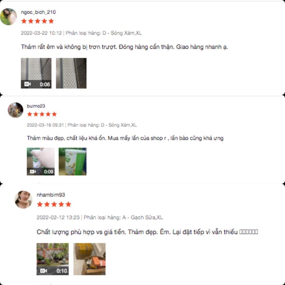 Thảm lau chân nhà bếp cao cấp Ghome, thảm bếp sợi dệt 3D 3 lớp chống trơn trượt thấm hút nước tốt TB21M2