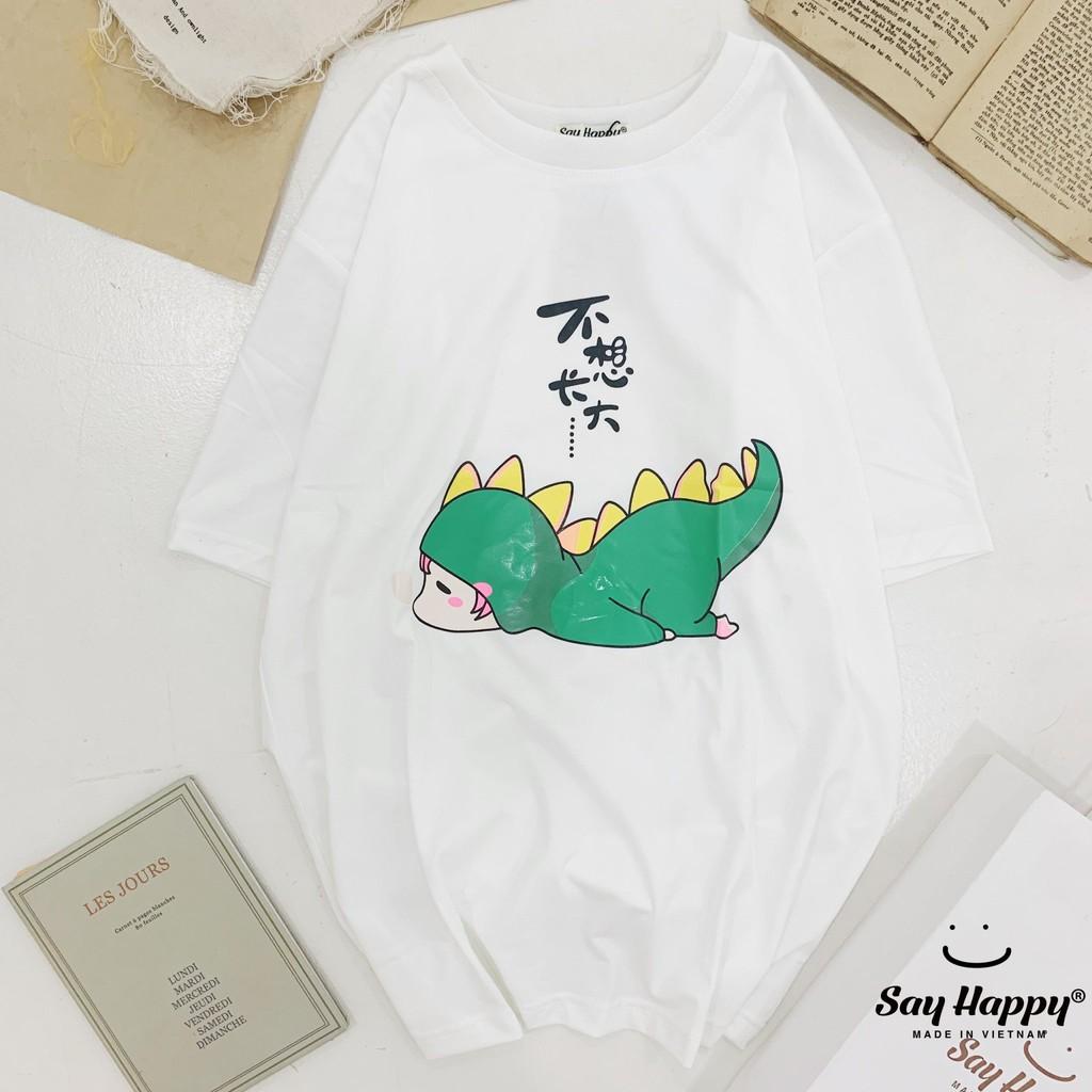 Áo thun ngắn tay in hình cute - ẢNH THẬT