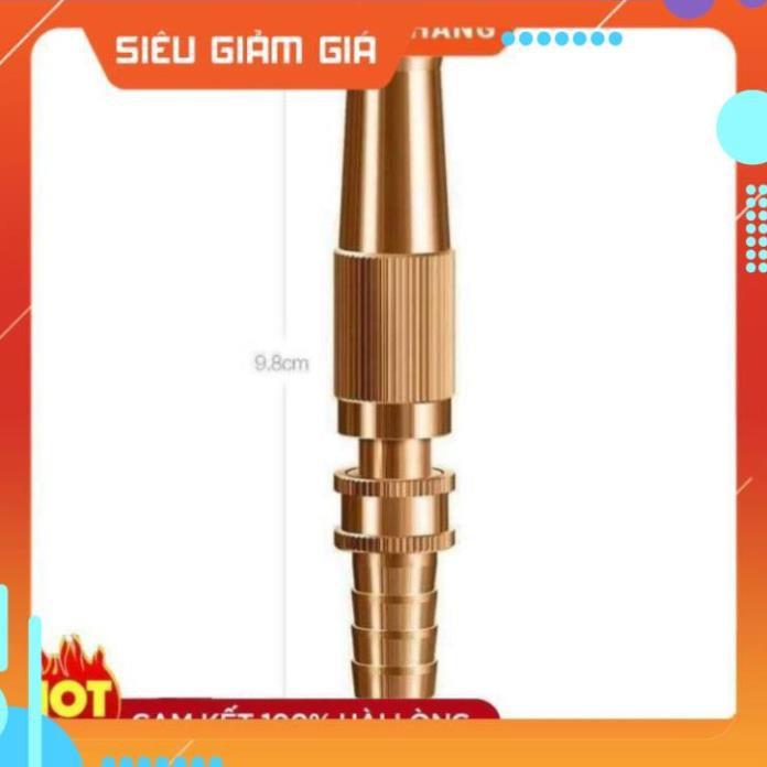 Đầu vòi xịt tăng áp mini Đầu vòi tăng áp đa năng bằng đồng tưới cây rửa xe cực mạnh 206587 tặng đai