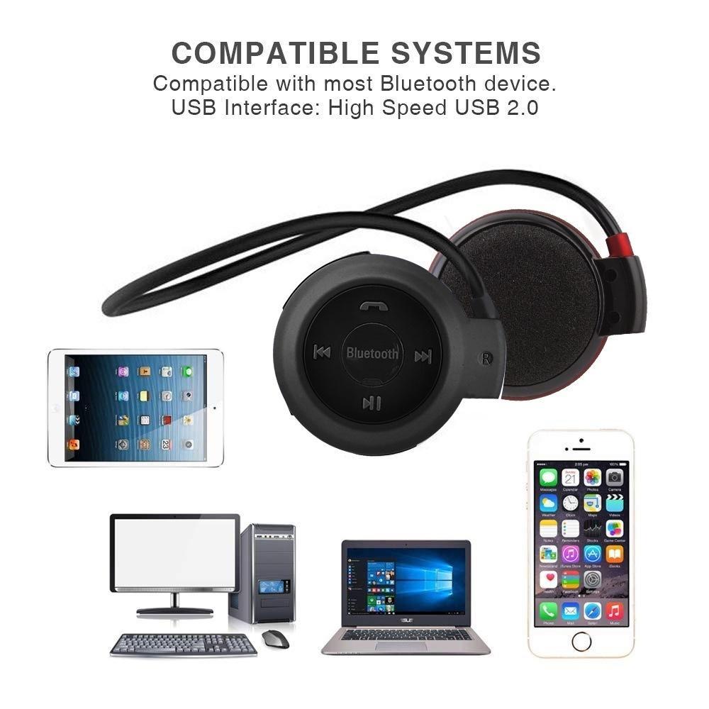 Tai Nghe Bluetooth 5.0 Không Dây Mini Có Micro Hỗ Trợ Thẻ Nhớ TF Phong Cách Thể Thao