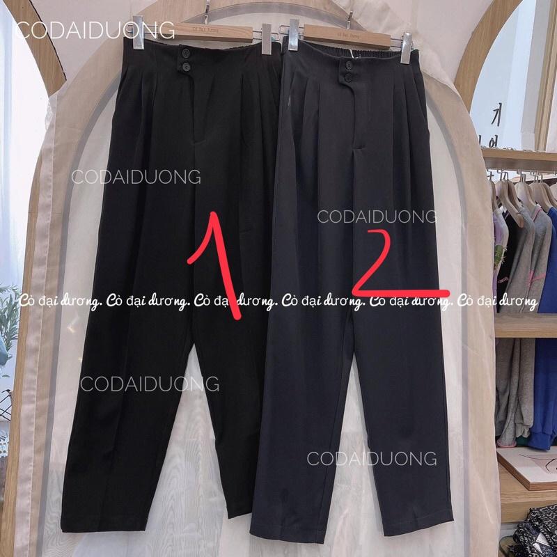 Quần baggy vải 2 cúc lệch