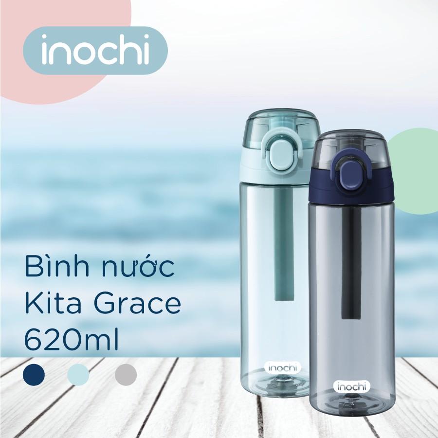 Bình nước nhựa - thể thao sport tập gym Kita Grace chất liệu nhựa nguyên sinh kháng khuẩn Ag+ 620ml BIN620