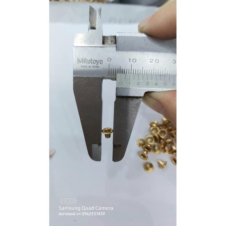 Khoen ore 2.7mm Khoen mắt cáo 2ly7 Bằng thau không gỉ Màu bạc Màu vàng Khuy bấm vải, bấm giấy Túi 100 cái